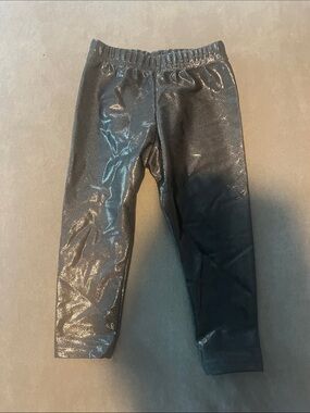 Dori Creations Girls Shimmery silver Leggings 18-24 months EUC